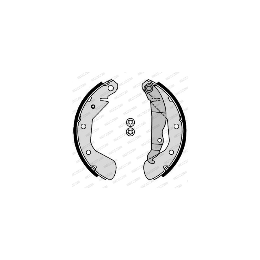 FERODO FSB4184 Brake Shoe Set with handbrake lever PREMIER