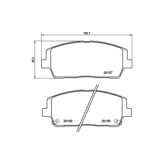 Brembo P 30 116 Brake Pad Set With Acoustic Wear Warning With Anti Squeak Plate
