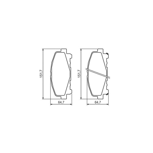Bosch 0986494382 Brake Pad Set For Honda Accord With Acoustic Wear Warning With Anti Squeak Plate BP1290