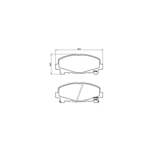 Brembo P 28 043X Brake Pad Set For Honda Accord With Acoustic Wear Warning