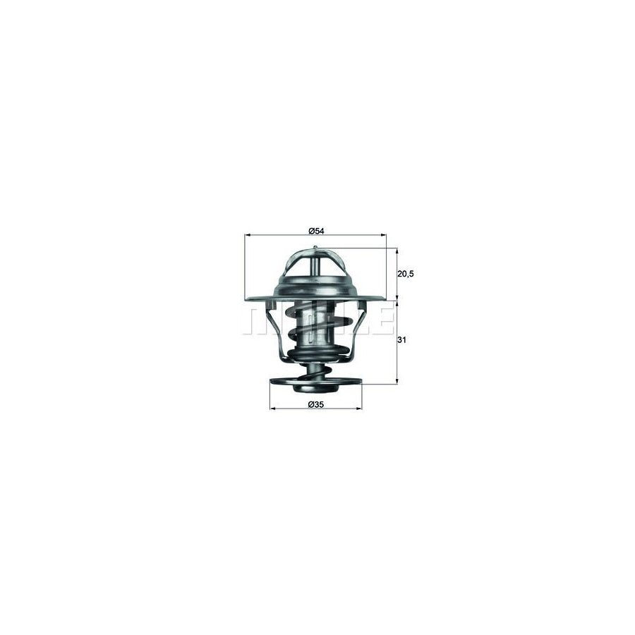 MAHLE ORIGINAL TX 13 75D Engine thermostat Opening Temperature: 75°C, with seal