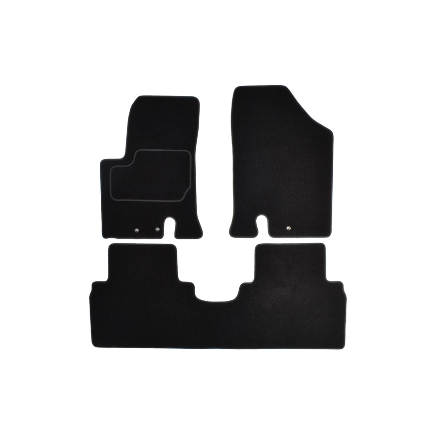 CUSTOPOL Tailored 122414 Floor mat set for HYUNDAI ix20 (JC) Textile, Front and Rear, Quantity: 4, Black