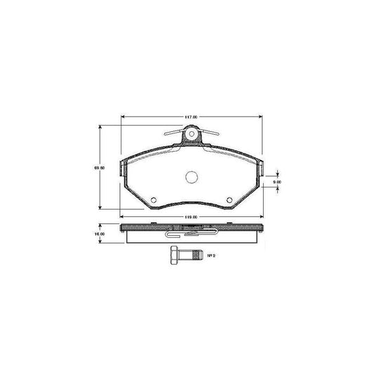 Bosch 0986Tb2039 Brake Pad Set Excl Wear Warning Contact With Bolts With Accessories