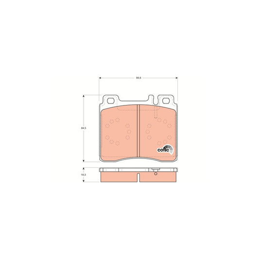 TRW Cotec Gdb113 Brake Pad Set Suitable For Mercedes Benz S Class Prepared For Wear Indicator