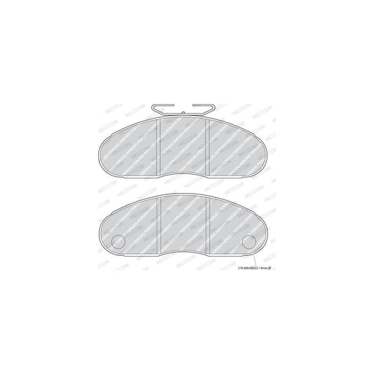 Ferodo Premier Fvr627 Brake Pad Set Not Prepared For Wear Indicator With Accessories