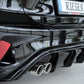 Rieger 00088195 Ford DEH Focus 4 Rear Diffuser for Twin Tailpipe Left & Right (Inc. Focus 4 ST) - Glossy Black