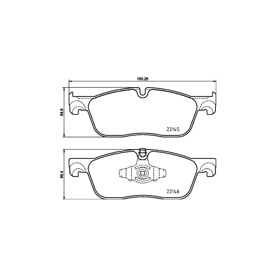 Hella 8DB 355 025 701 Brake Pad Set Prepared For Wear Indicator