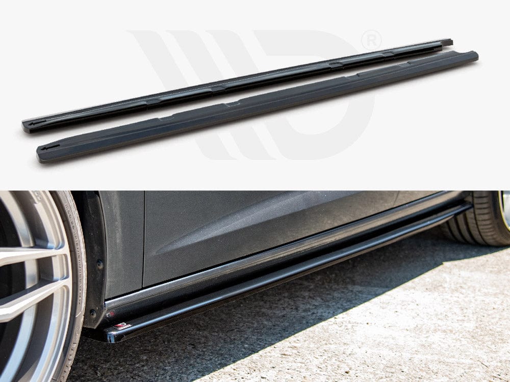 Maxton Design SE-LE-3F-CU-SD2T Side Skirts Diffusers V.2 Seat Leon MK3 Cupra / Fr Facelift | Duco Car Parts UK Car Parts