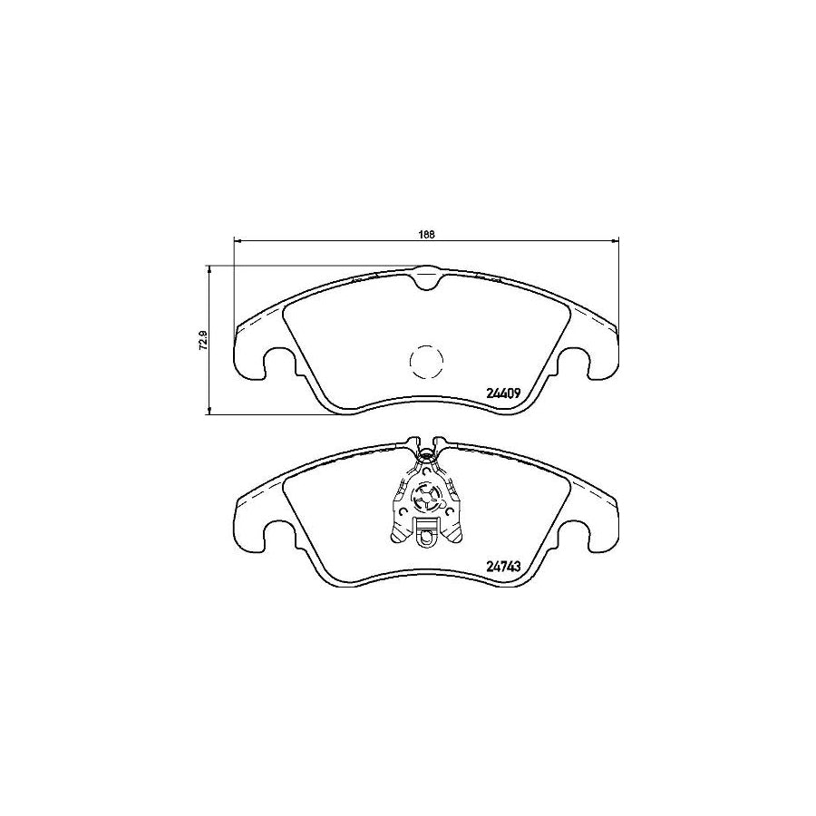 Brembo P 24 161 Brake Pad Set For Ford Focus Mk2 Hatchback Da_ Hcp Dp Excl Wear Warning Contact With Brake Caliper Screws