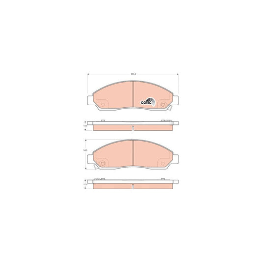 TRW Cotec Gdb3466 Brake Pad Set With Acoustic Wear Warning