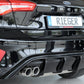Rieger 00088195 Ford DEH Focus 4 Rear Diffuser for Twin Tailpipe Left & Right (Inc. Focus 4 ST) - Glossy Black