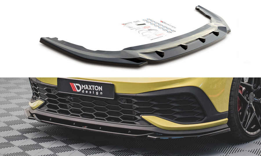 Maxton Design VW-GO-8-GTI-CS-FD2T Front Splitter V.2 Volkswagen Golf GTI Clubsport MK8 | Duco Car Parts UK Car Parts