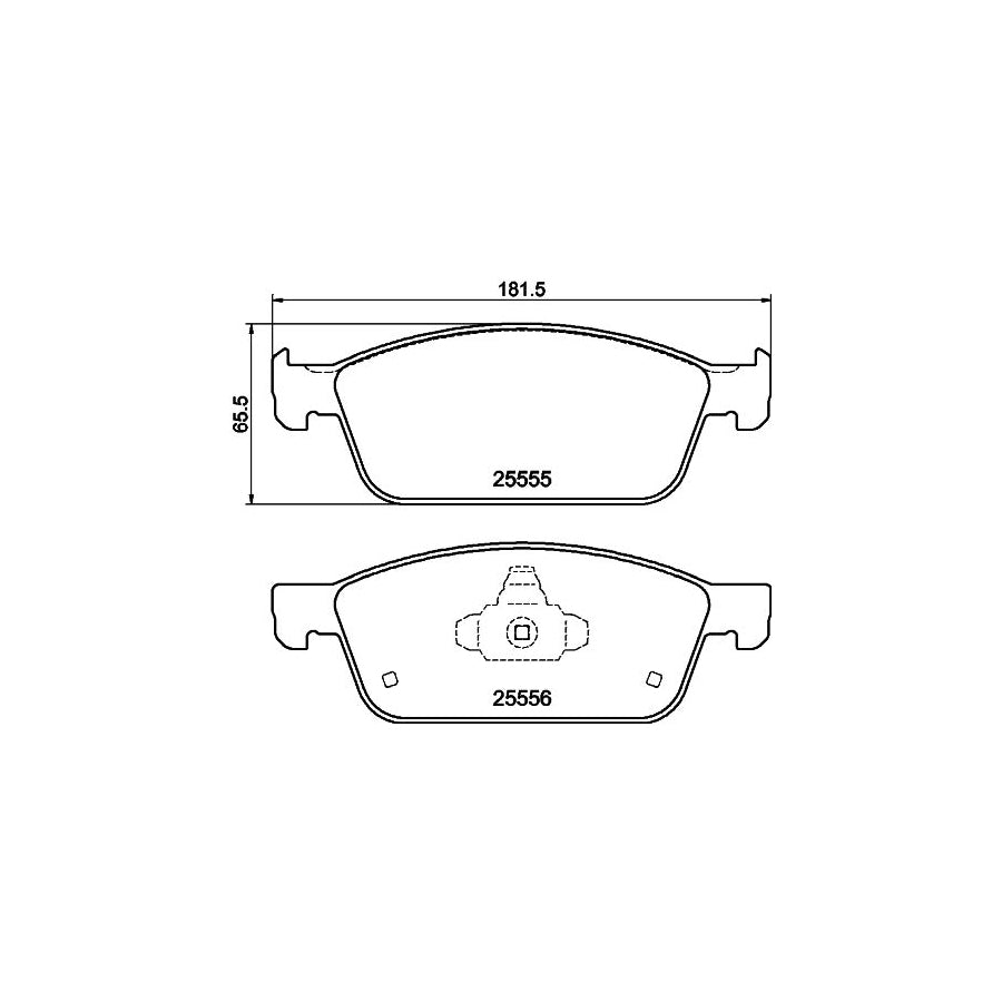 Hella 8DB 355 025 511 Brake Pad Set Not Prepared For Wear Indicator