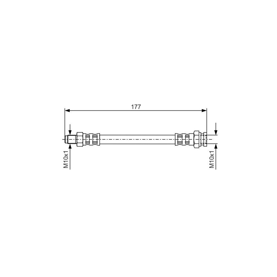 BOSCH 1 987 476 671 Brake Hose 155Mm M10X1 