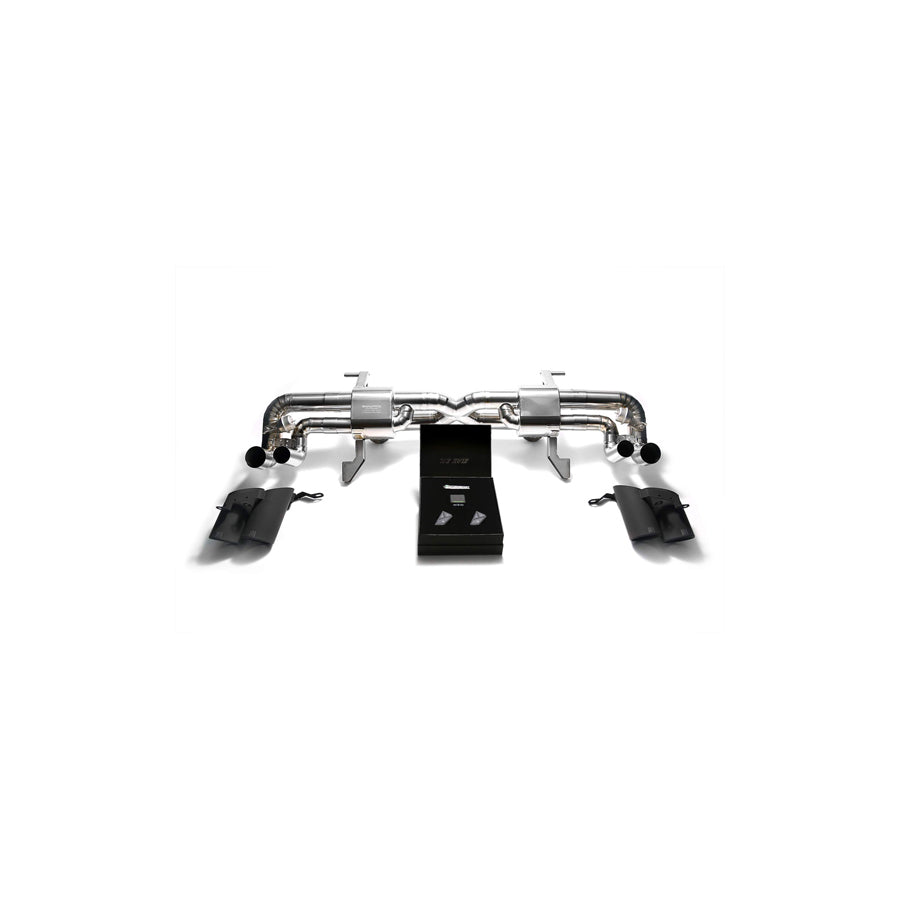 Armytrix LBGL5-QT17M Titanium Valvetronic Exhaust System Lamborghini Gallardo 2008-2013 with Quad Matte Black 4" | Duco Car Parts UK Car Parts