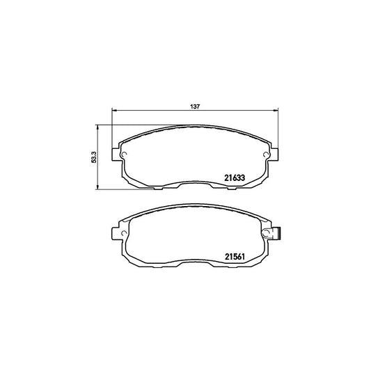 Hella 8DB 355 015 641 Brake Pad Set With Acoustic Wear Warning