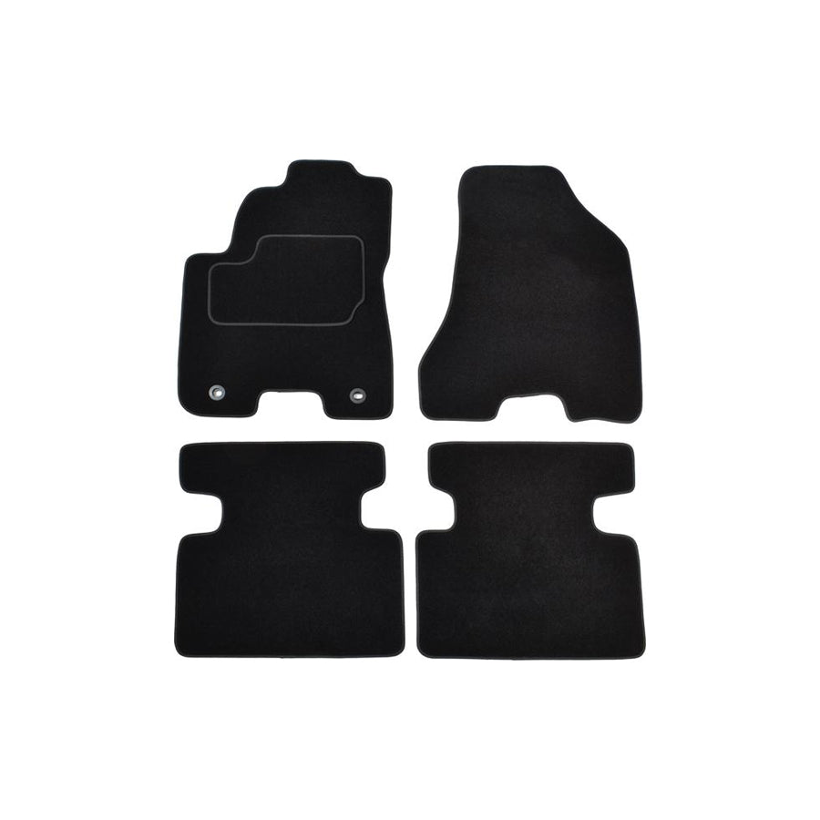 CUSTOPOL Tailored HYU215S Floor mat set for HYUNDAI Tucson (JM) Textile, Front and Rear, Quantity: 4, Grey