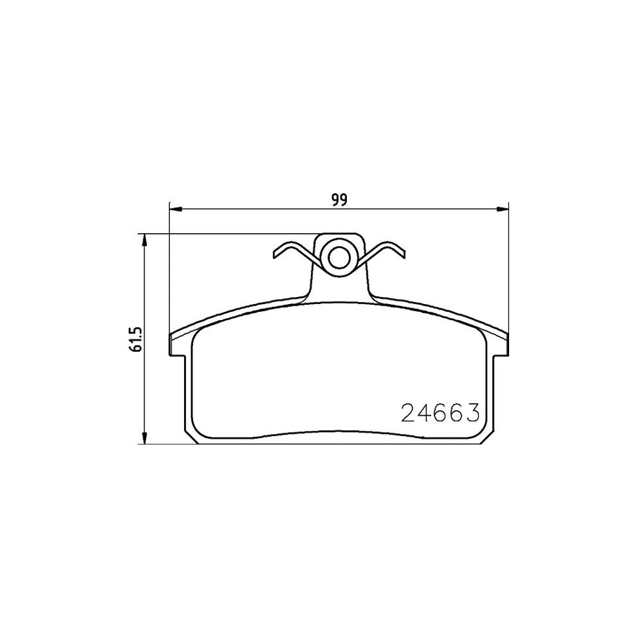 Hella 8DB 355 013 451 Brake Pad Set Not Prepared For Wear Indicator
