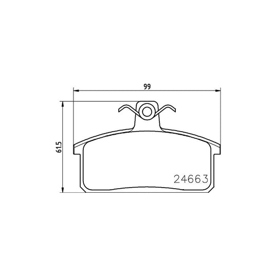 Hella 8DB 355 013 451 Brake Pad Set Not Prepared For Wear Indicator
