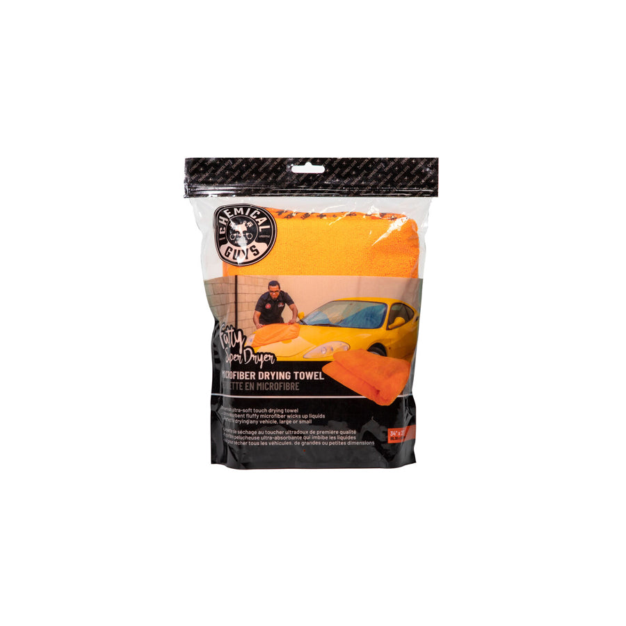 Chemical Guys Fatty Super Dryer Microfiber Drying Towel, Orange 25" x 34" | Duco Car Parts UK Car Parts
