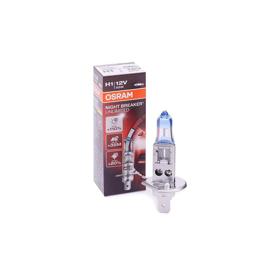 OSRAM NIGHT BREAKER UNLIMITED 64150NBU Bulb, spotlight H1 12V 55W P14,5s Halogen