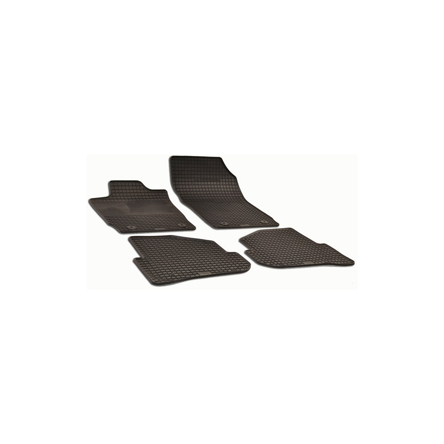 WALSER 50630 Floor mat set for AUDI A1 Hatchback (8X1, 8XK) Elastomer, Front and Rear, Quantity: 4, Black