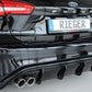 Rieger 00088195 Ford DEH Focus 4 Rear Diffuser for Twin Tailpipe Left & Right (Inc. Focus 4 ST) - Glossy Black