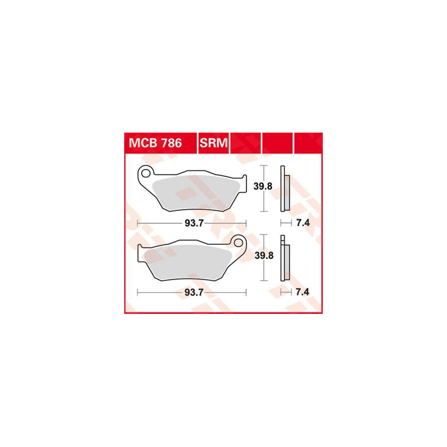 TRW Organic Allround Mcb786 Brake Pad Set