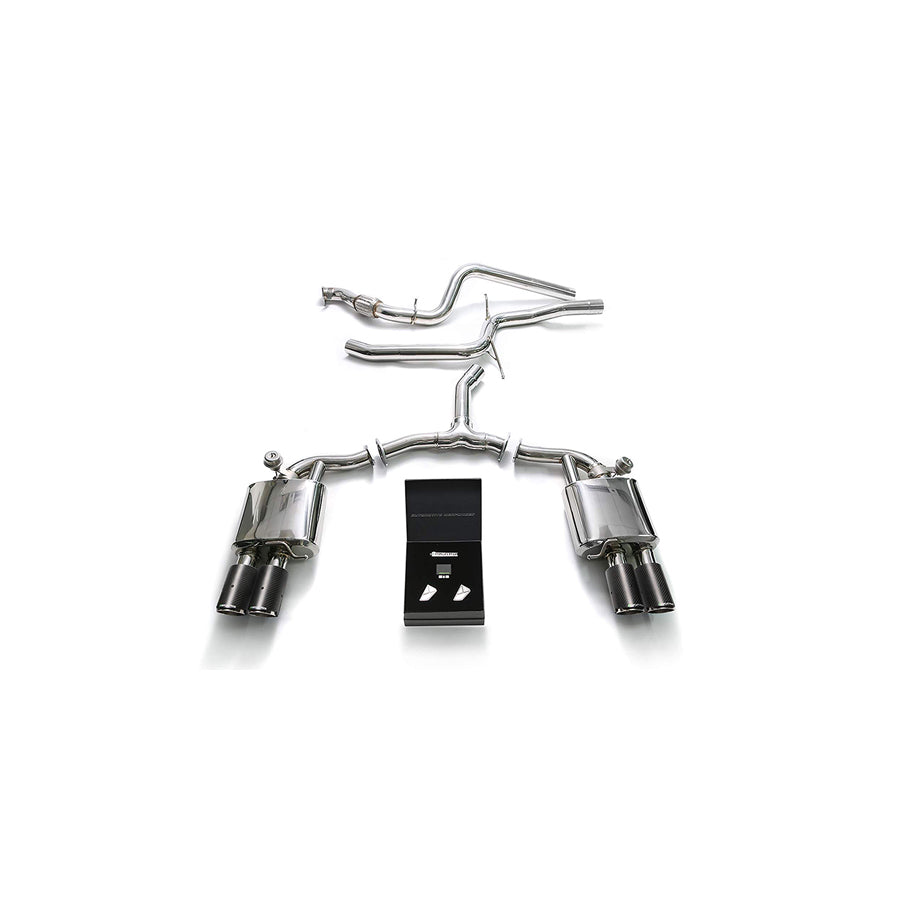 Armytrix AU954-QC11 Valvetronic Exhaust System Audi A5 Quattro | A5 Sportback 2.0 TFSI B9 2016-2022 with Quad Carbon Fiber 3.5"  | Duco Car Parts UK Car Parts