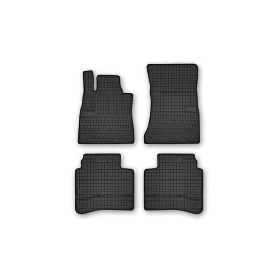 FROGUM Tailored 402508 Floor mat set suitable for MERCEDES-BENZ S-Class Saloon (W222, V222, X222) Elastomer, Front and Rear, Quantity: 4, Black, (LHD)