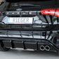 Rieger 00088195 Ford DEH Focus 4 Rear Diffuser for Twin Tailpipe Left & Right (Inc. Focus 4 ST) - Glossy Black