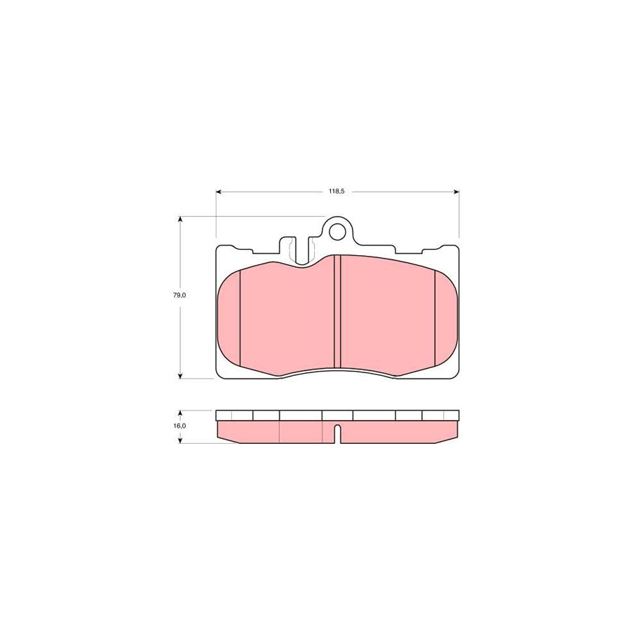 TRW Gdb3322 Brake Pad Set Prepared For Wear Indicator