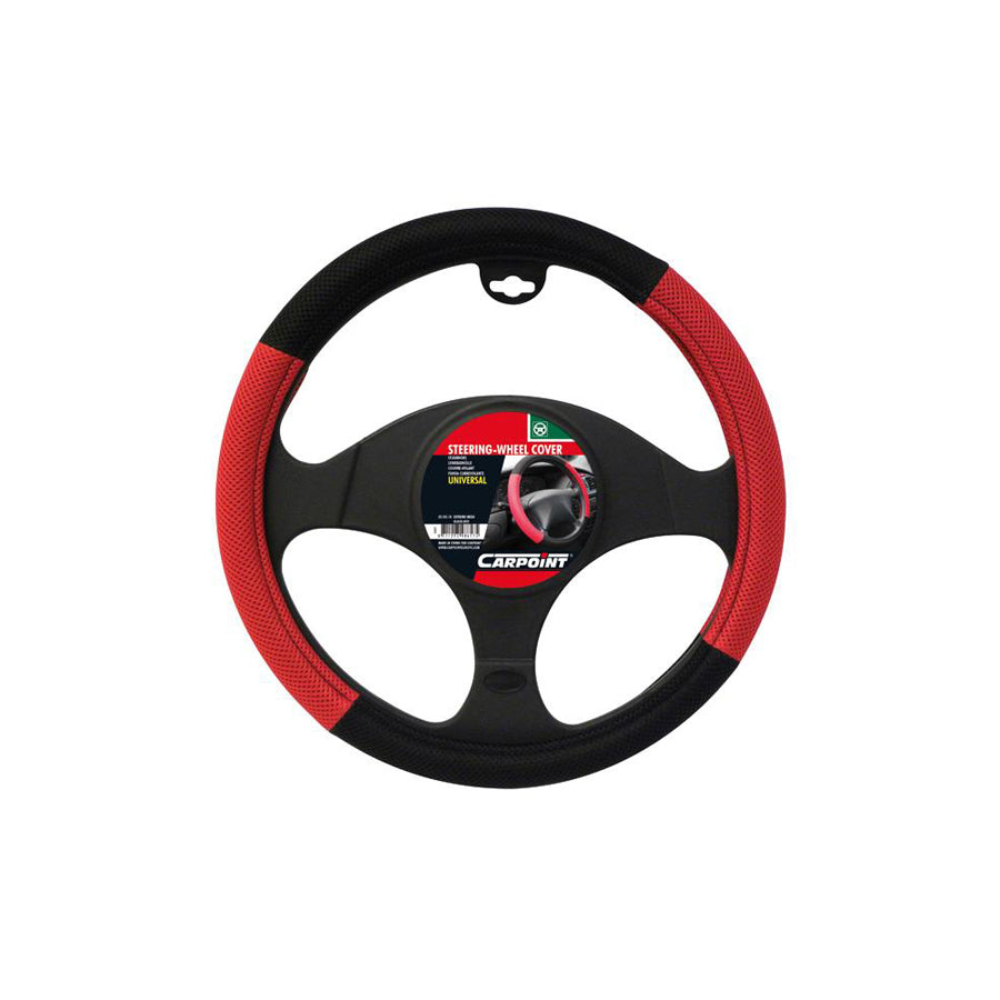 CARPOINT 2510110 Steering wheel cover Black, Red, ?: 37-39cm, Plastic