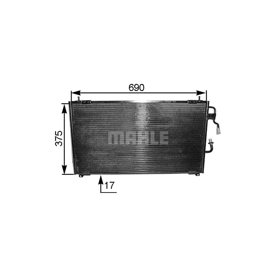 MAHLE ORIGINAL AC 175 000S Air conditioning condenser for PEUGEOT 406 without dryer