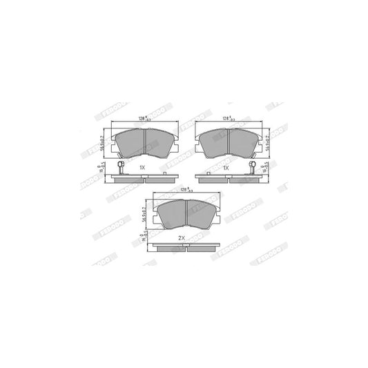 Ferodo Premier Eco Friction Fdb556 Brake Pad Set With Acoustic Wear Warning Without Accessories