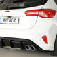 Rieger 00088195 Ford DEH Focus 4 Rear Diffuser for Twin Tailpipe Left & Right (Inc. Focus 4 ST) - Glossy Black