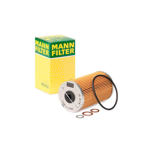 MANN-FILTER H 614 n Oil Filter with seal, Filter Insert