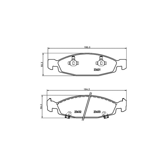Hella 8DB 355 009 881 Brake Pad Set With Acoustic Wear Warning