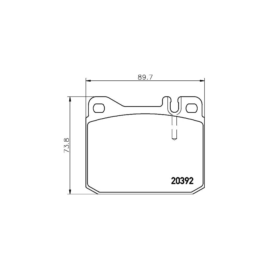 Hella 8DB 355 017 481 Brake Pad Set For Vw Lt Prepared For Wear Indicator