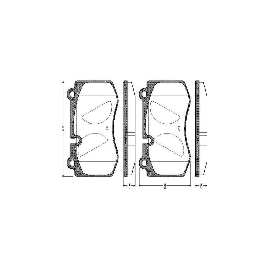 Bosch 0986Tb3050 Brake Pad Set Excl Wear Warning Contact