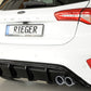 Rieger 00088195 Ford DEH Focus 4 Rear Diffuser for Twin Tailpipe Left & Right (Inc. Focus 4 ST) - Glossy Black