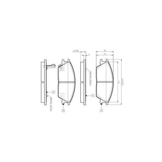 Bosch 0986Tb2115 Brake Pad Set Excl Wear Warning Contact With Accessories