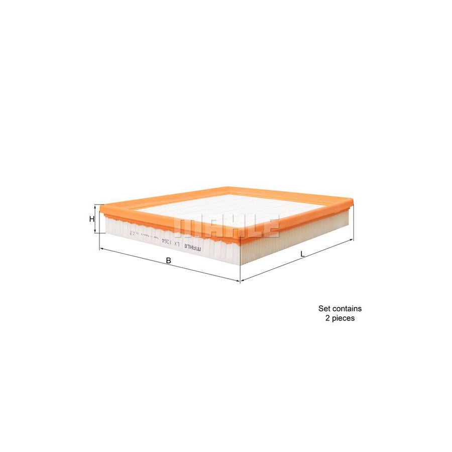 MAHLE ORIGINAL LX 1264/S Air Filter Filter Insert