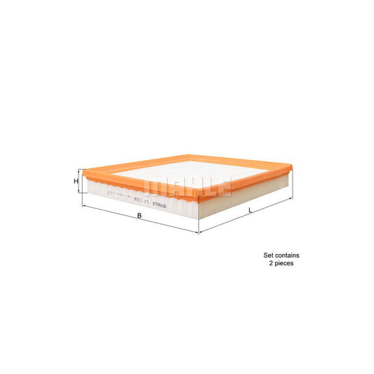 MAHLE ORIGINAL LX 1264/S Air Filter Filter Insert