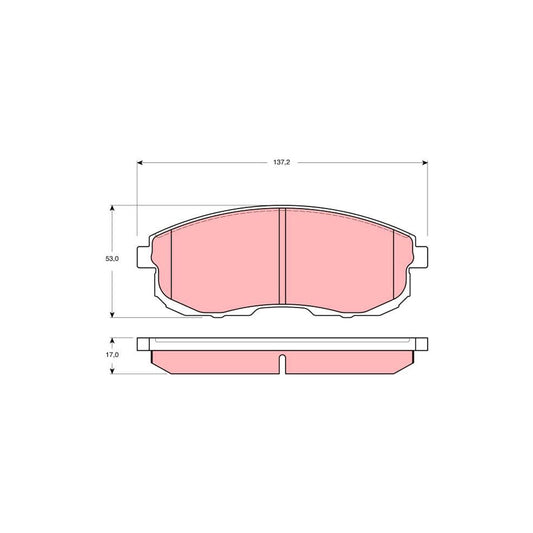TRW Gdb3390 Brake Pad Set For Nissan 200Sx S13 Not Prepared For Wear Indicator
