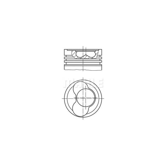 MAHLE ORIGINAL 030 65 02 Piston 80,01 mm, at steering cylinder, Axle stop on frame, with cooling duct, with piston ring carrier