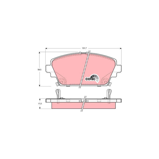 TRW Cotec Gdb3186 Brake Pad Set With Acoustic Wear Warning With Brake Caliper Screws With Accessories