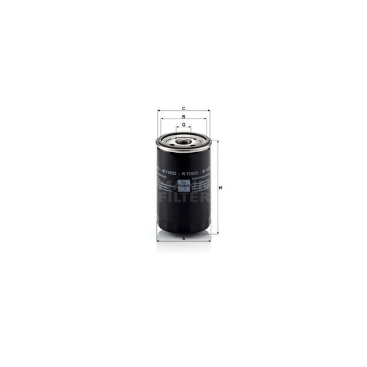 MANN-FILTER W 719/33 Oil Filter Spin-on Filter