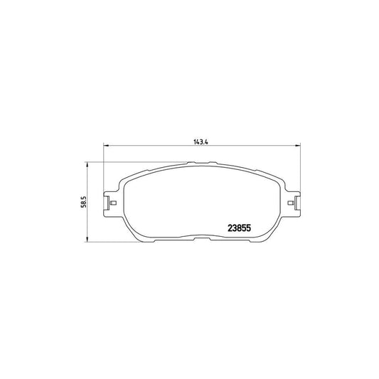 Brembo P 83 105 Brake Pad Set Excl Wear Warning Contact