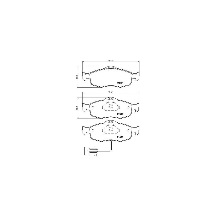 Hella 8DB 355 007 751 Brake Pad Set With Integrated Wear Warning Contact